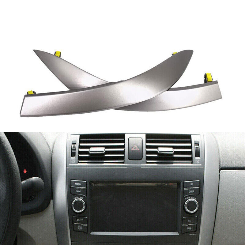 DURAFORCE Car Center Dash A/C Outlet Air Vent Panel Trim Strip For Toyota Corolla 09-2013