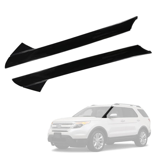 DURAFORCE 2PCS For 2011-2019 Ford Explorer Windshield Outer Pillar Molding Trim Left Right