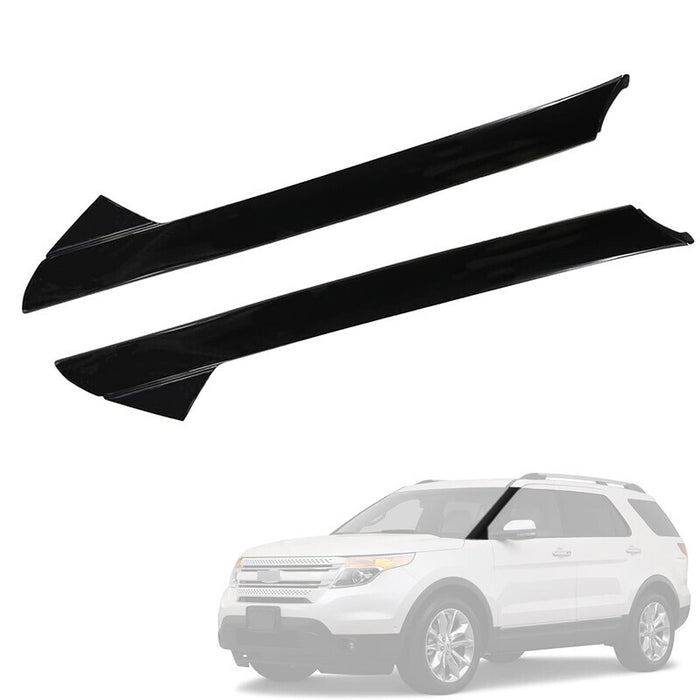 DURAFORCE 2PCS For 2011-2019 Ford Explorer Windshield Outer Pillar Molding Trim Left Right