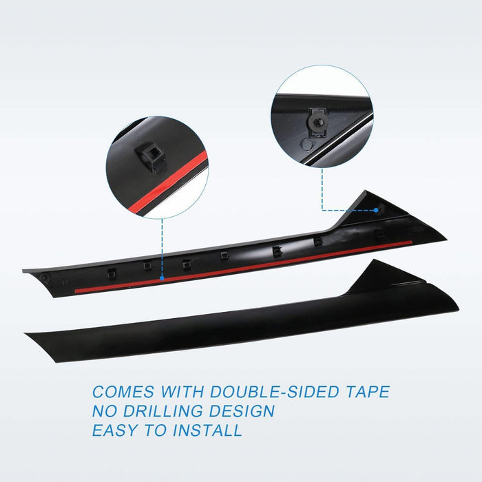 DURAFORCE 2PCS For 2011-2019 Ford Explorer Windshield Outer Pillar Molding Trim Left Right