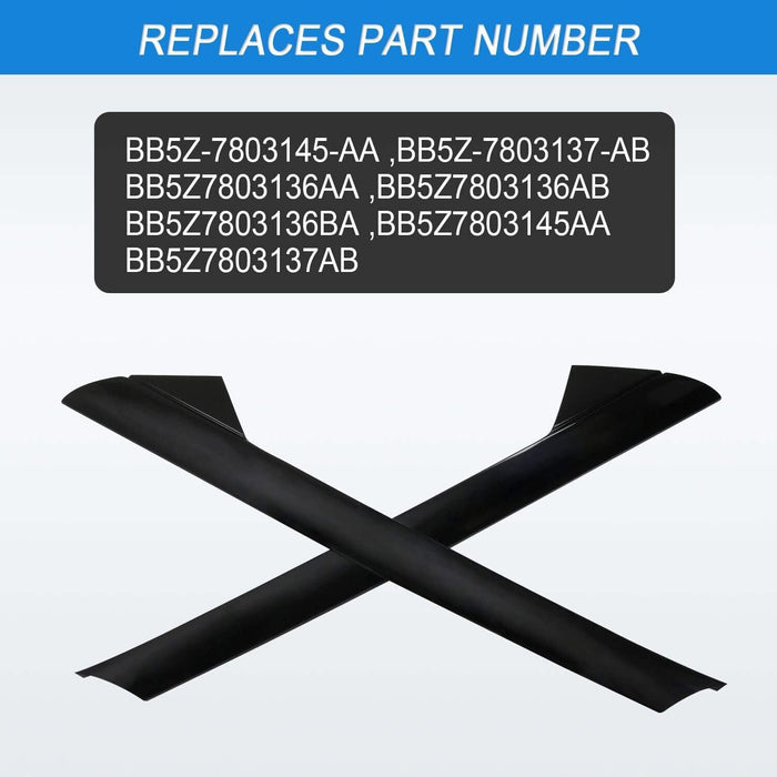 DURAFORCE 2PCS For 2011-2019 Ford Explorer Windshield Outer Pillar Molding Trim Left Right