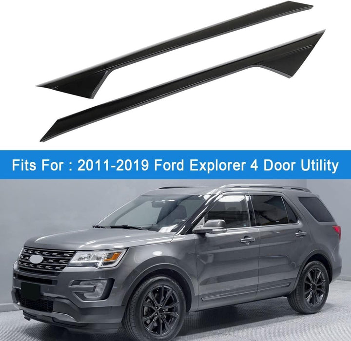 DURAFORCE 2PCS For 2011-2019 Ford Explorer Windshield Outer Pillar Molding Trim Left Right
