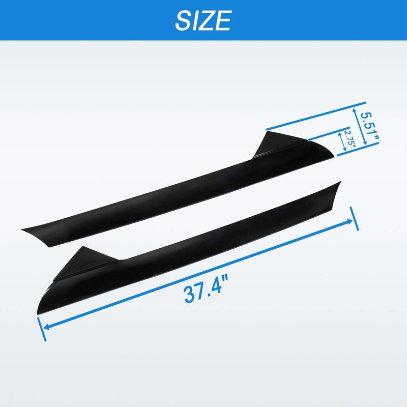 DURAFORCE 2PCS For 2011-2019 Ford Explorer Windshield Outer Pillar Molding Trim Left Right
