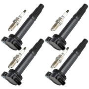 DURAFORCE 4PACK Ignition Coil Spark Plug KIT For Toyota Camry RAV4 Avalon L4 2.5L UF487