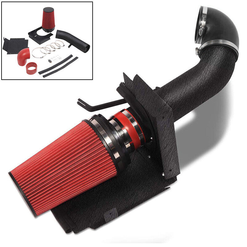 DURAFORCE Black Cold Air Intake System Heat Shield + Filter for GMC Silverado 99-06 Chevy