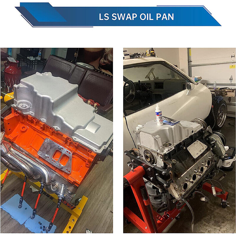 DURAFORCE Swap Oil Pan Retrofit Kit Low Profile for LS1 LS2 LS3 4.8L 5.3L 6.0L 6.2L Rear
