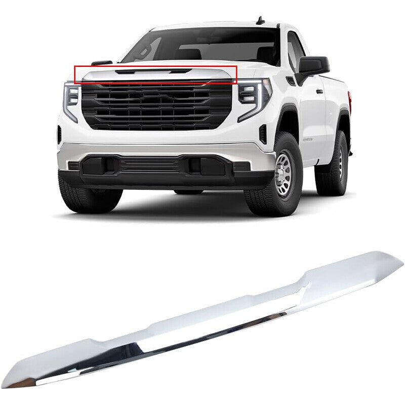 DURAFORCE For 2022 2023 2024 GMC Sierra 1500 Front Upper Grille Hood Trim Molding Sliver