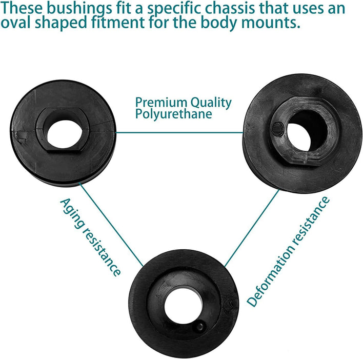 DURAFORCE Fit For 2008-2016 Ford F-250 F-350 Super Duty Body Cab Mounts Body Mount Bushing
