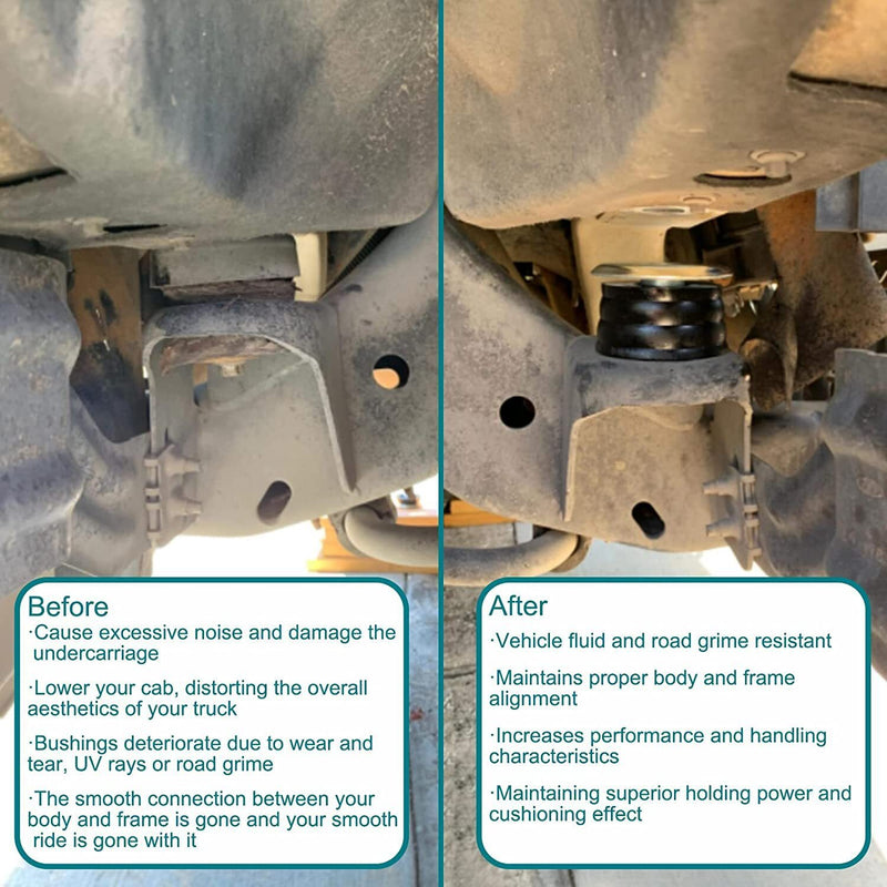 DURAFORCE Fit For 2008-2016 Ford F-250 F-350 Super Duty Body Cab Mounts Body Mount Bushing