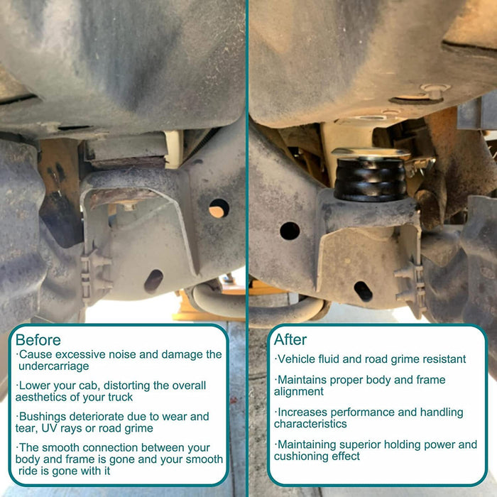 DURAFORCE Fit For 2008-2016 Ford F-250 F-350 Super Duty Body Cab Mounts Body Mount Bushing