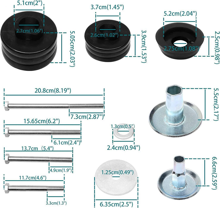 DURAFORCE Fit For 2008-2016 Ford F-250 F-350 Super Duty Body Cab Mounts Body Mount Bushing
