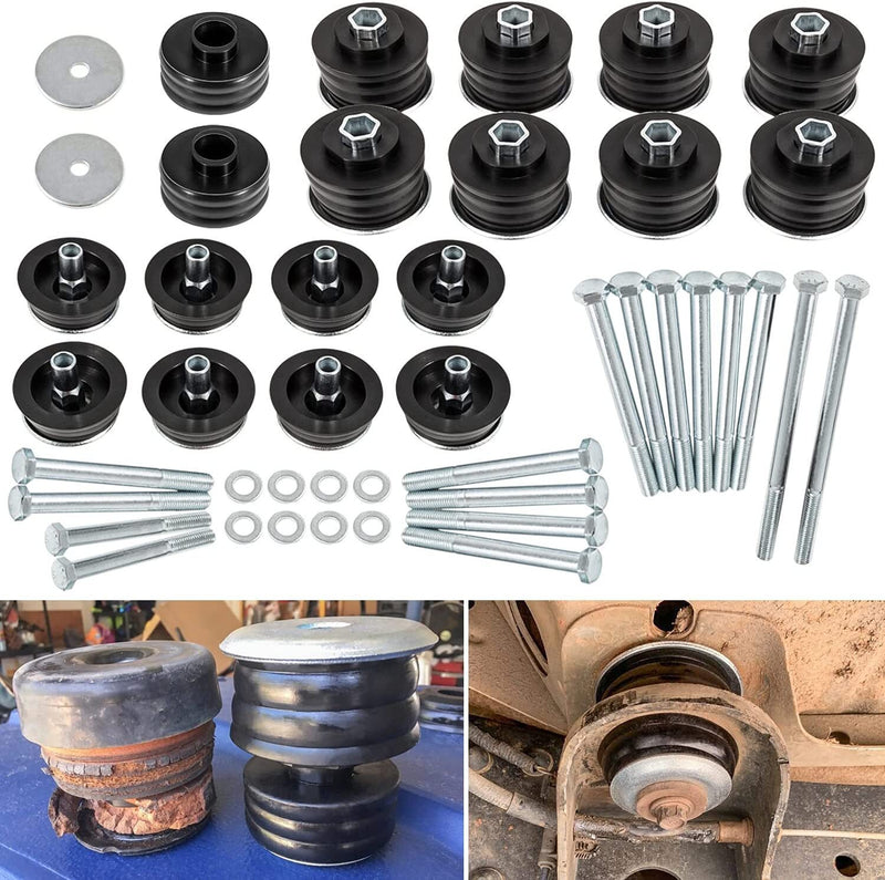 DURAFORCE Fit For 2008-2016 Ford F-250 F-350 Super Duty Body Cab Mounts Body Mount Bushing