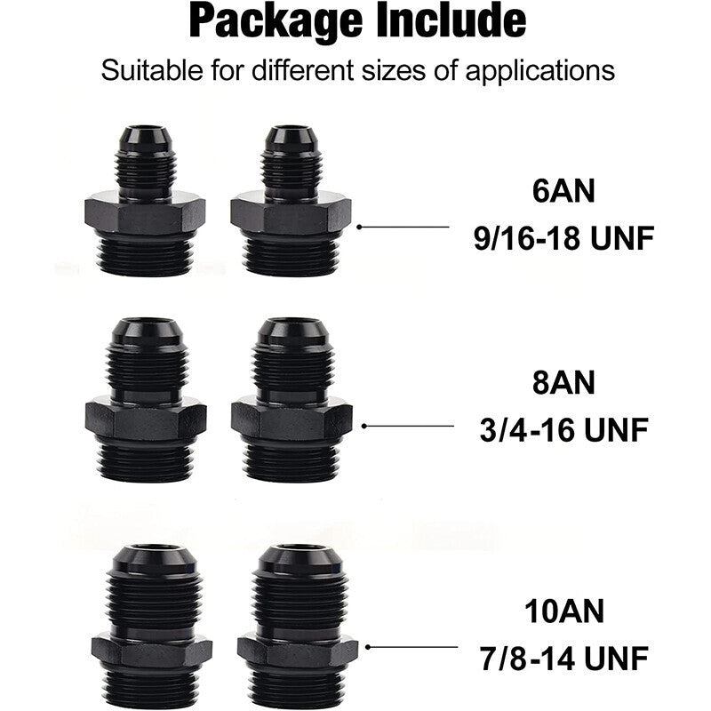 DURAFORCE High Flow Inline Fuel Filter 100 Micron Cleanable 6AN 8AN 10AN Adapter Universal
