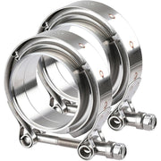DURAFORCE 2.5" V-Band Flange & Clamp Set 2 Pcs w/ Male Female For Turbo Pipes