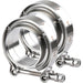 DURAFORCE 2.5" V-Band Flange & Clamp Set 2 Pcs w/ Male Female For Turbo Pipes