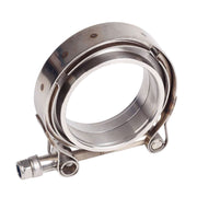 DURAFORCE 2.5" V-Band Flange & Clamp Set 2 Pcs w/ Male Female For Turbo Pipes
