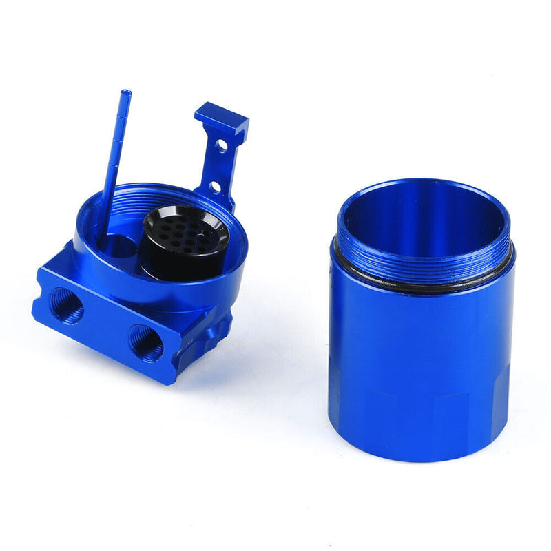 DURAFORCE Oil Catch Can Kit Blue Tank for 11-21 Ford F150 5.0L Raptor 2.7L 3.5L Ecoboost