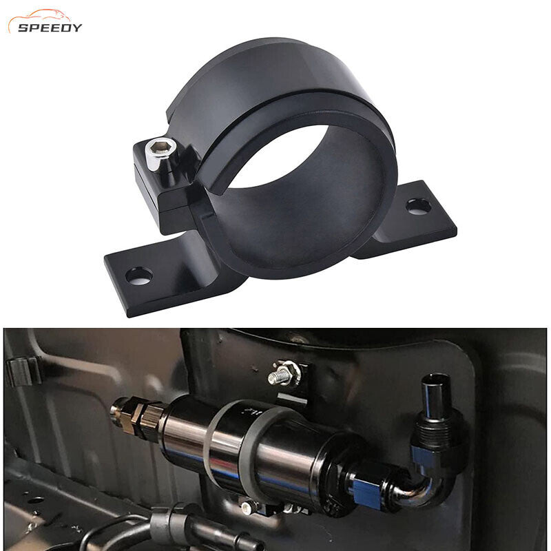 DURAFORCE 50mm Single Clamp Cradle Fuel Pump Bracket Fuel Filter Mounting Black US STOCK