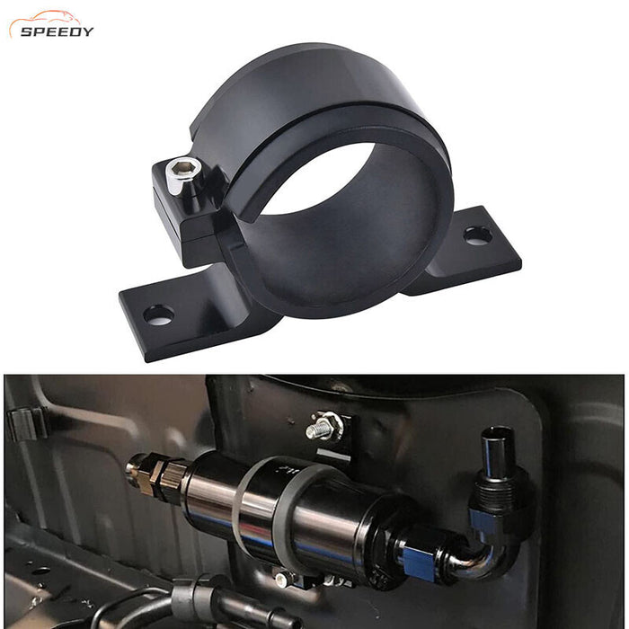 DURAFORCE 50mm Single Clamp Cradle Fuel Pump Bracket Fuel Filter Mounting Black US STOCK