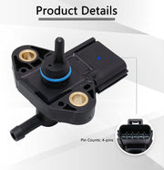 DURAFORCE Fuel Injection Pressure Sensor For Ford E150 E250 E350 Focus Lincoln 3F2E9G756AA