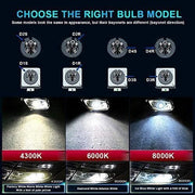 DURAFORCE 2 X For D1C D1S D1R 6000K White HID Xenon Headlight Light Bulbs Replacement