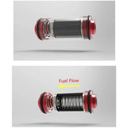 DURAFORCE High Flow Inline Fuel Filter 30 Micron Cleanable with AN6 AN8 AN10 Adapter