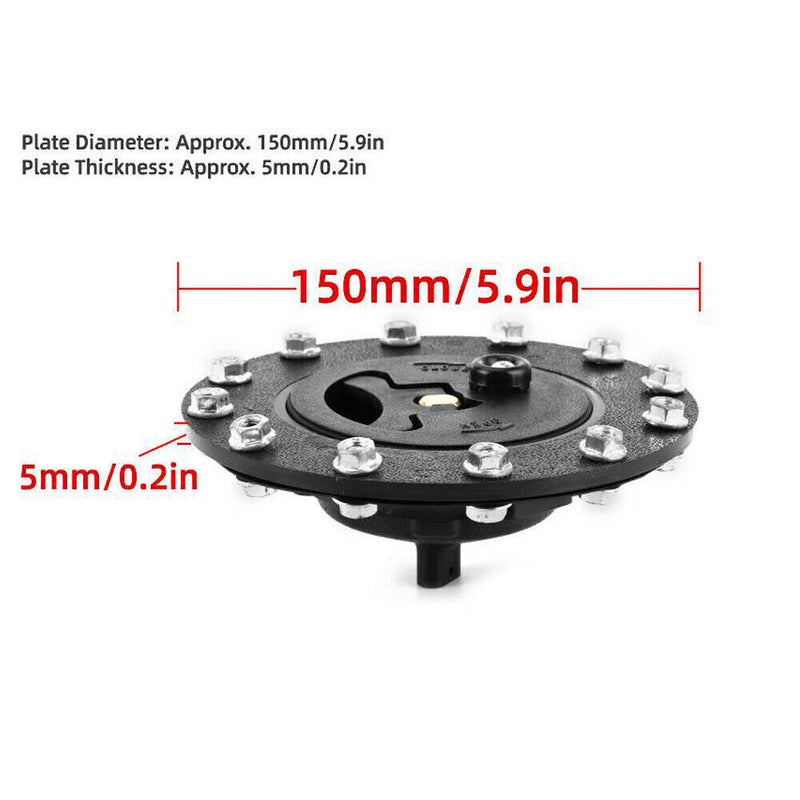 DURAFORCE Universal Car Fuel Cell Gas Tank Filler Cap＋Filler Plate＋Fittings With 12 Bolt