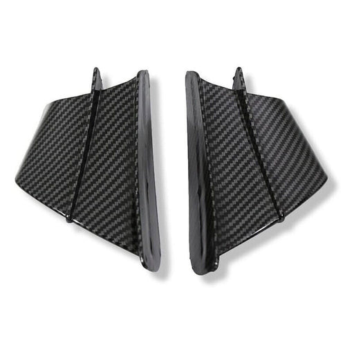 DURAFORCE 1Pair Motorcycle Side Winglets Air Deflector Wing Kit Spoiler Gloss Carbon Fiber