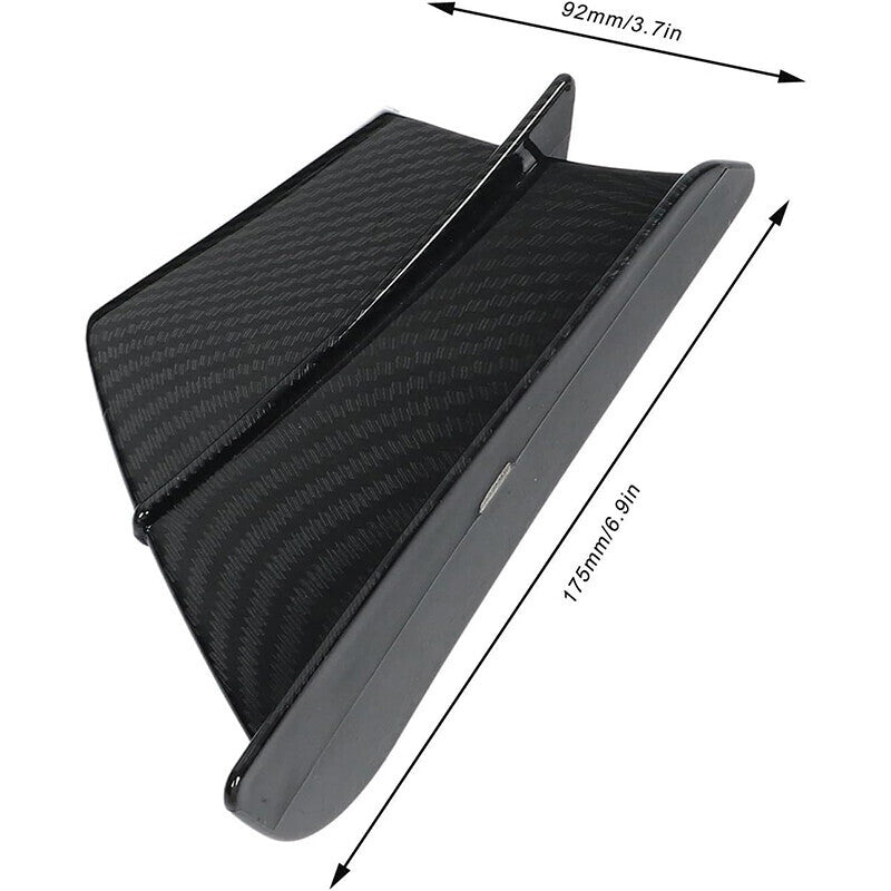 DURAFORCE 1Pair Motorcycle Side Winglets Air Deflector Wing Kit Spoiler Gloss Carbon Fiber