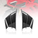DURAFORCE 1Pair Motorcycle Side Winglets Air Deflector Wing Kit Spoiler Gloss Carbon Fiber