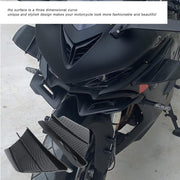 DURAFORCE 1Pair Motorcycle Side Winglets Air Deflector Wing Kit Spoiler Gloss Carbon Fiber
