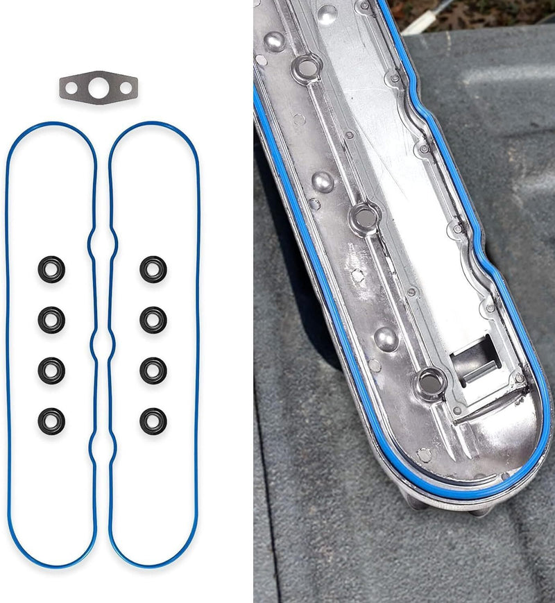 DURAFORCE Valve Cover Gasket Set For Chevy Silverado Suburban Tahoe Trailblazer 4.8L 5.3L