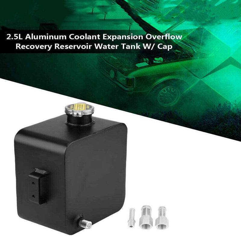 DURAFORCE 2.5L Aluminum Universal Coolant Radiator Overflow Recovery Water Tank Bottle