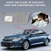 DURAFORCE Fit For Toyota Camry 2007-2011 Gray Car Sun Visor Left & Right Side Sunroof Grey