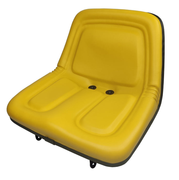 DURAFORCE John Deere Lawn Mower Seat w/ Steel Pan Yellow 335 345 415 425 445 455 F710 F725