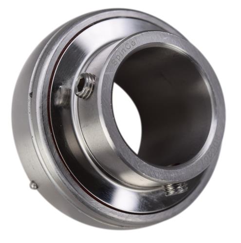 DURAFORCE 1-7/16" Stainless Steel Set Screw Locking Insert Bearing MUC207-23, SUC207-23
