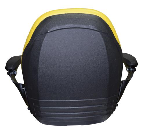 DURAFORCE John Deere High Back Lawn Mower Compact Tractor Seat With Armrests Yellow