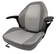 DURAFORCE Gray High Back Lawn Mower Seat Armrests Bobcat Dixie Snapper Toro Exmark Bad Boy