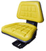 DURAFORCE Universal Replacement John Deere Tractor Seat with Slides and Suspension Yellow