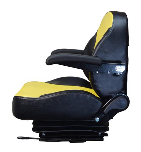 DURAFORCE Yellow Zero Turn Lawn Mower Suspension Seat John Deere Cub Cadet Hustler