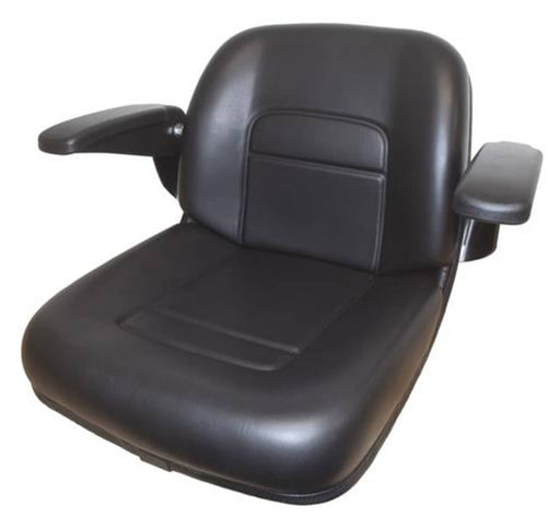 DURAFORCE High Back Lawn Mower Seat w/ Armrests Black Gravely, Husqvarna, Hustler