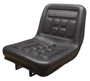 DURAFORCE High Back Compact Tractor Seat Black for Mitsubishi, Rhino, Satoh White & Yanmar