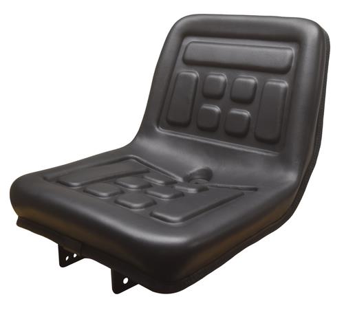 DURAFORCE High Back Compact Tractor Seat Black for Mitsubishi, Rhino, Satoh White & Yanmar