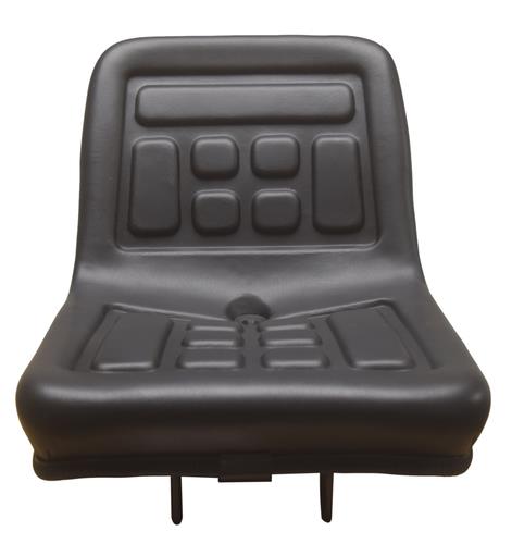 DURAFORCE High Back Compact Tractor Seat Black for Mitsubishi, Rhino, Satoh White & Yanmar