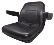 DURAFORCE High Back Lawn Mower Seat w/ Armrests Black Gravely, Husqvarna, Hustler