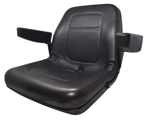 DURAFORCE High Back Lawn Mower Seat w/ Armrests Black Gravely, Husqvarna, Hustler