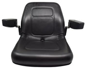 DURAFORCE High Back Lawn Mower Seat w/ Armrests Black Gravely, Husqvarna, Hustler