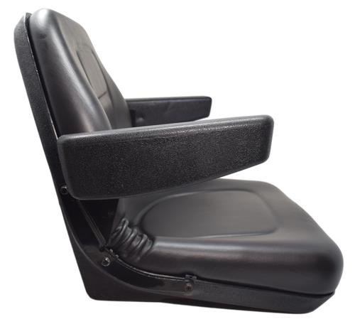 DURAFORCE High Back Lawn Mower Seat w/ Armrests Black Gravely, Husqvarna, Hustler