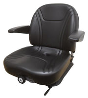 DURAFORCE Zero Turn Turf Lawn Mower Seat w/ Armrests & Suspension John Deere Hustler Ect.