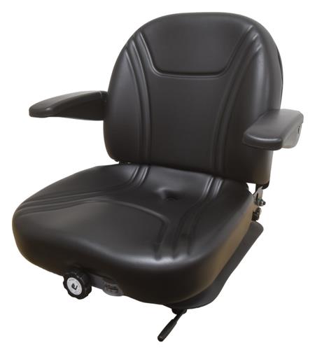 DURAFORCE Zero Turn Turf Lawn Mower Seat w/ Armrests & Suspension John Deere Hustler Ect.